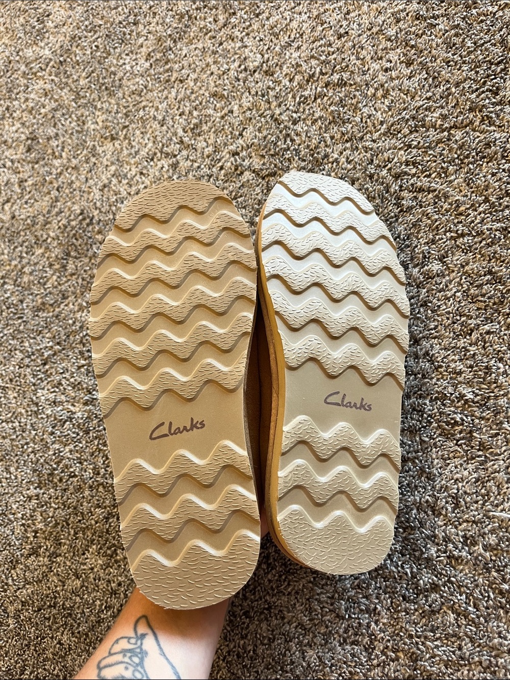 Clarks Chestnut Suede Slip-On Mules - Picture 7 of 9